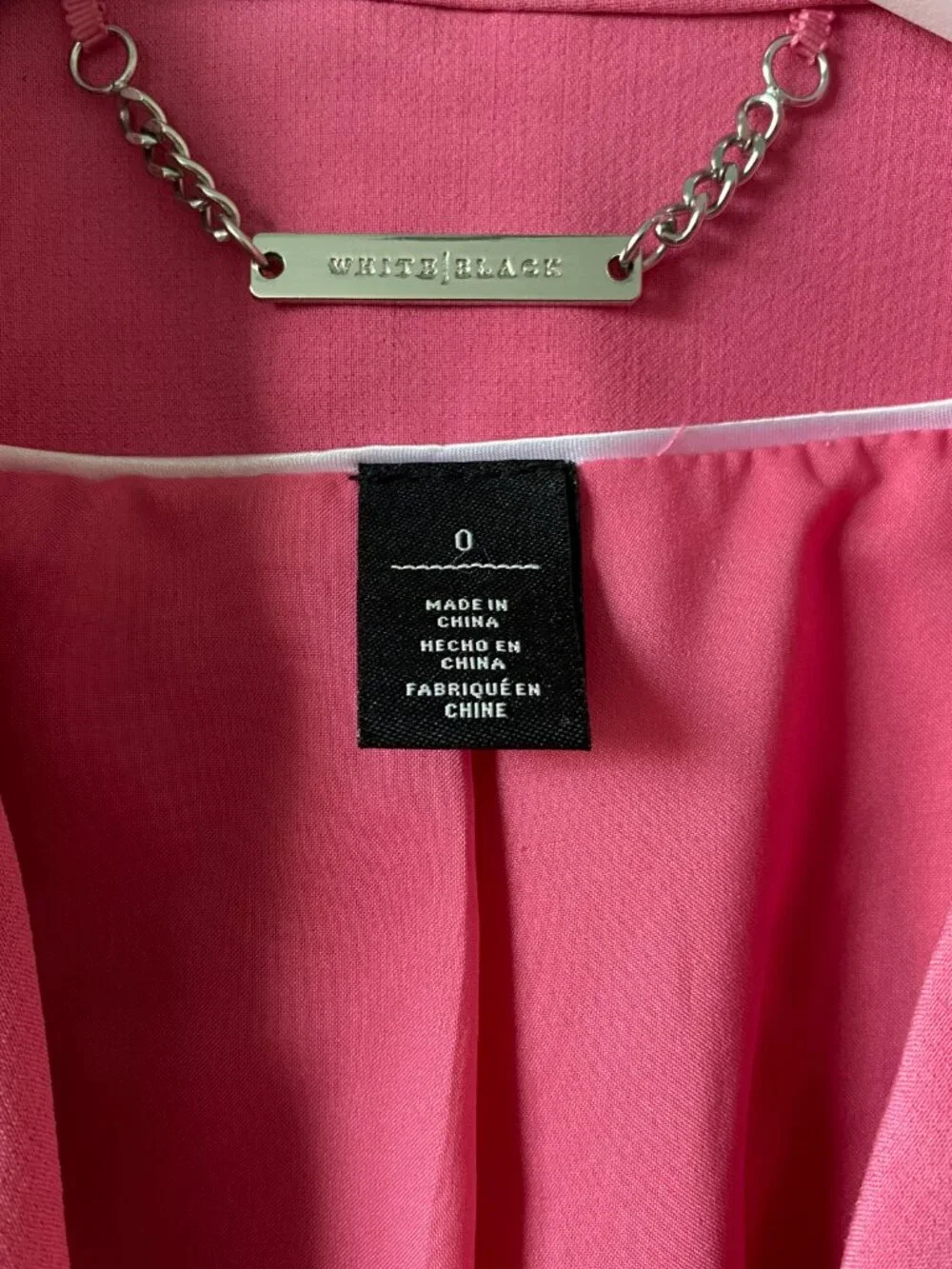 White House Black Market Pink Moto Jacket | Size 0 | Chic Fitted Blazer - Picture 3 of 12